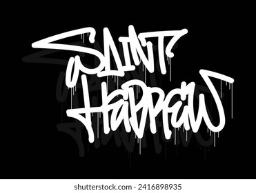 SAINT HEBREW word graffiti tag style