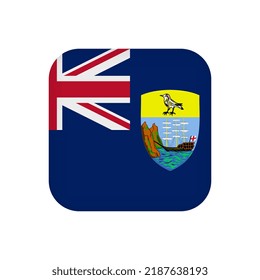 Saint Helena, Ascension and Tristan da Cunha flag, official colors. Vector illustration.