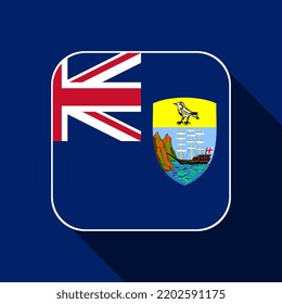 Saint Helena, Ascension and Tristan da Cunha flag, official colors. Vector illustration.
