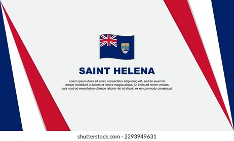Plantilla de diseño de fondo de resumen de bandera de Santa Elena. Ilustración del vector de caricaturas del Día de la Independencia de Santa Elena. Bandera de Santa Elena