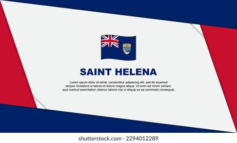 Saint Helena Flag Abstract Background Design Template. Saint Helena Independence Day Banner Cartoon Vector Illustration. Saint Helena Independence Day