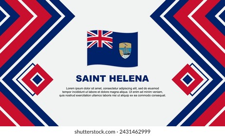 Plantilla de diseño de fondo abstracto de la bandera de Santa Elena. Ilustración vectorial del Día de la Independencia de Santa Elena. Diseño de Santa Elena