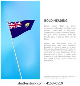 Saint Helena flag Brochure - Vector Flyer Cover Page Design