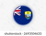 Saint Helena Flag Circular Sticker Design, National Pride Decal. Vector illustration.