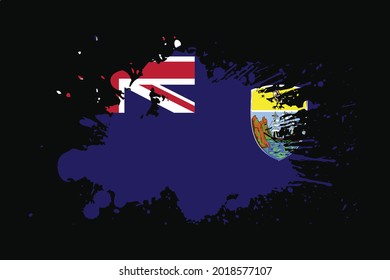 Saint Helena Flag With Grunge Effect Design. It will be used t-shirt graphics, print, poster and Background.