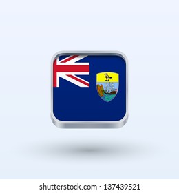 Saint Helena flag icon square form on gray background. Vector illustration.