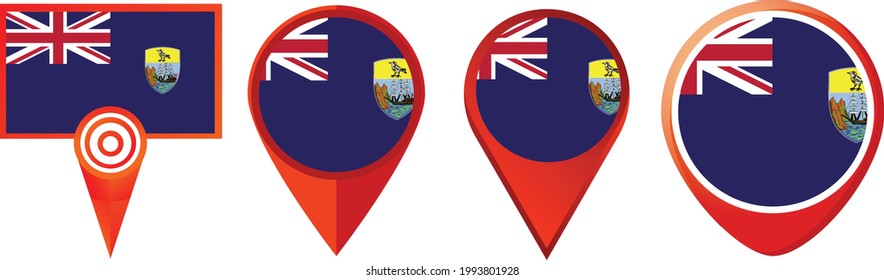 Saint Helena flag icon . web icon set . icons collection. Simple vector illustration.