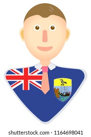 Saint Helena flag man icon