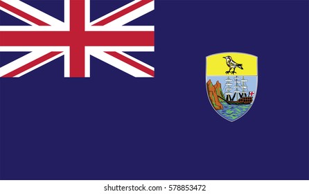 Saint Helena Flag. Original and simple Saint Helena flag isolated vector in official colors and Proportion Correctly.