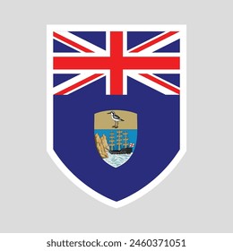 Saint Helena Flag in Shield Shape