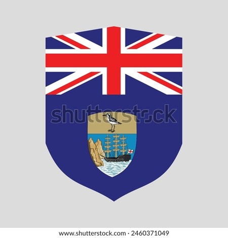 Saint Helena Flag in Shield Shape