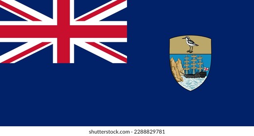 Saint Helena flag simple illustration for independence day or election