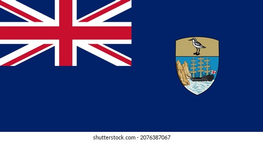 Flaggenvektor der St. Helena für Designer.