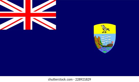 Saint Helena Flag vector illustration isolated. 