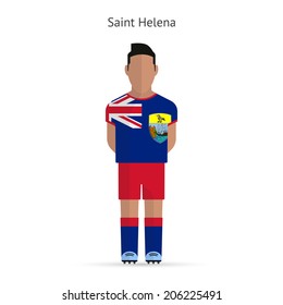 Saint Helena football player. Soccer uniform. Vector illustration.