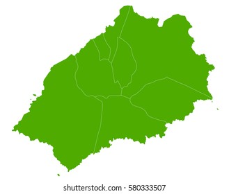 saint Helena green map