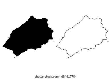 Saint Helena Island map vector illustration, scribble sketch Saint Helena Island