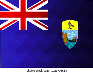 Saint Helena islands Flag vector illustration. Saint Helena islands Flag. National Flag of St Helena islands. Mosaic flag. Vector