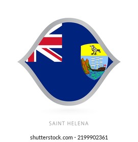 Saint Helena national team flag in style for international basketball competitions. Vector sign.