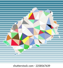 Saint Helena vector illustration. Saint Helena design on gradient stripes background. Technology, internet, network, telecommunication concept. Authentic vector illustration.