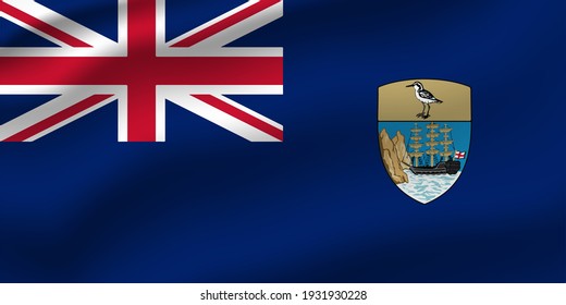 Saint Helena waving flag vector editable