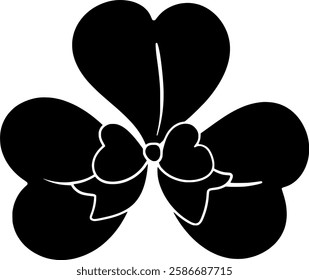 saint illustration patrick silhouette shamrock logo clover icon irish outline decoration leaf holiday green celebration lucky ireland gold culture shape for vector graphic background