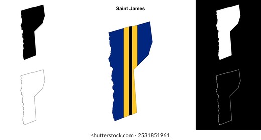 Conjunto de mapas da freguesia de Saint James
