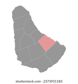 Saint John map, administrative division of Barbados.