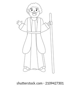Saint Joseph Christmas character Vector illustration design