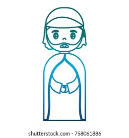 saint joseph icon over white background vector illustration