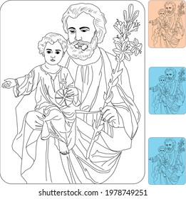 Saint Joseph With Jesus Christ