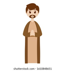 Saint Joseph. Manger character - Vector illustration design