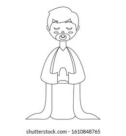 Saint Joseph. Manger character - Vector illustration design