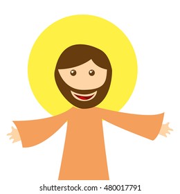 saint joseph manger character vector illustration design