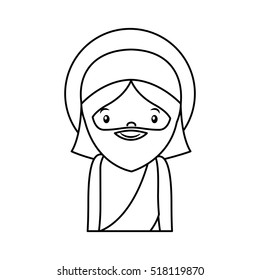 saint joseph manger character vector illustration design