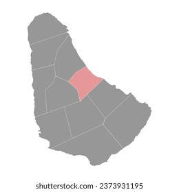 Mapa de San José, división administrativa de Barbados.