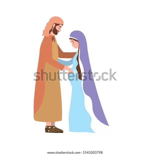 Saint Joseph Mary Virgin Pregnancy Manger Stock Vector (Royalty Free ...