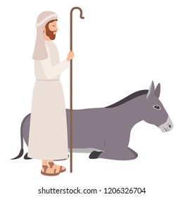 saint joseph with mule character