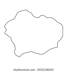 Mapa de Saint Joseph Parish, división administrativa de Dominica. Ilustración vectorial.