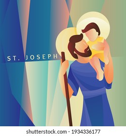 Saint Joseph St. Joseph with Jesus Christ, the Patron Saint of the Catholic Church