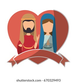 saint joseph and virgin mary icon