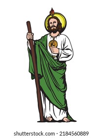 Saint Jude Illustration Catholic religious vector