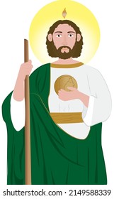 Saint Jude Thaddeus Ilustratión vectorial