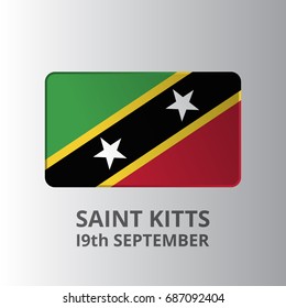 Saint Kitts 19th September Independence Day lettering