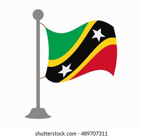 saint kitts flag mast