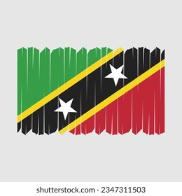 Saint Kitts Flag Vector with transparent background