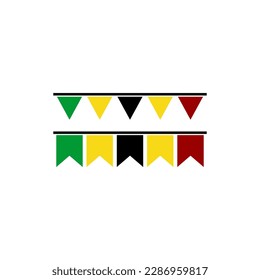 Indicadores de los kitts conjunto de iconos, símbolo del símbolo del símbolo del vector del día de la independencia de los kitts