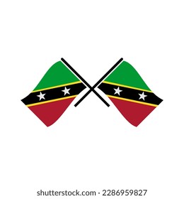 Saint kitts flags icon set, Saint kitts independence day icon set vector sign symbol