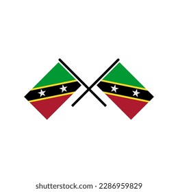 Saint kitts flags icon set, Saint kitts independence day icon set vector sign symbol