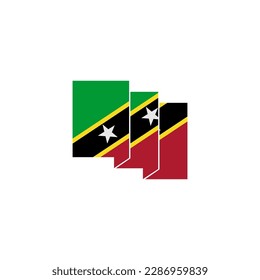 Saint kitts flags icon set, Saint kitts independence day icon set vector sign symbol